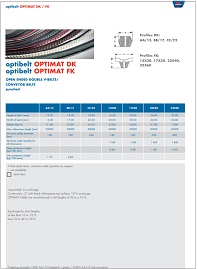 Характеристики optibelt OPTIMAT DK-FK Каталоги optibelt